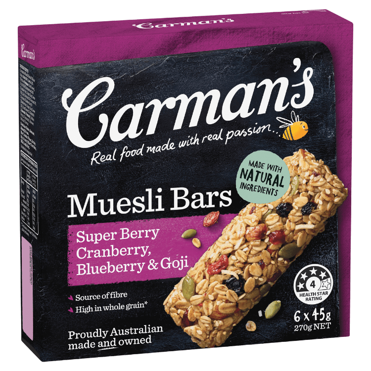 Super Berry Muesli Bars Carman's Kitchen