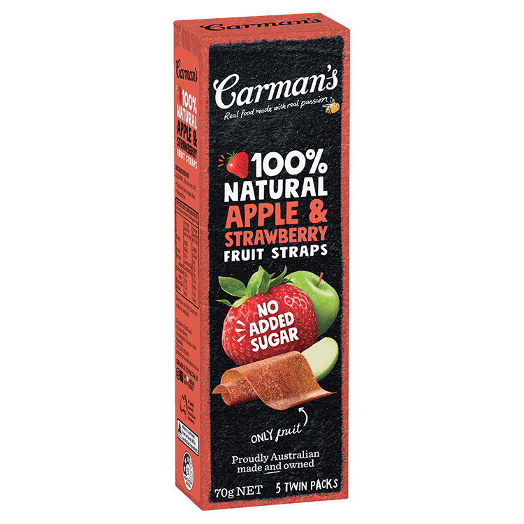 100 Natural Apple & Strawberry Fruit Straps Carman's Kitchen