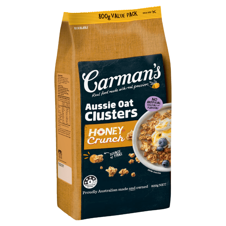 Carman’s Aussie Oat Clusters Honey Crunch Value Pack Carman's Kitchen Aussie Oat Clusters