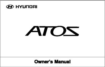 2002 Hyundai Atos - Owner's Manual - Pdf (249 Pages)