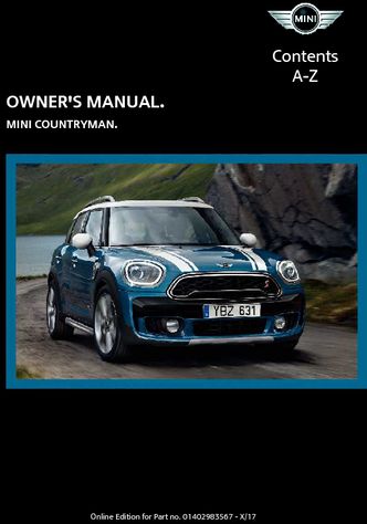 2018 Mini Countryman - Owner's Manual - Pdf (289 Pages)
