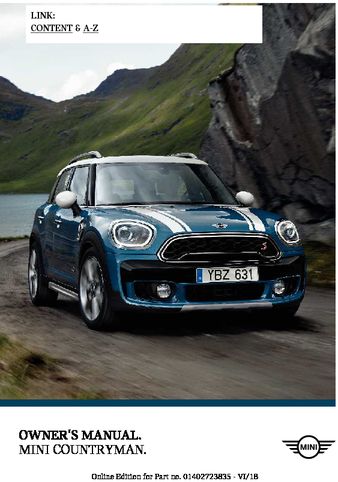 2019 Mini Countryman - Owner's Manual - Pdf (332 Pages)