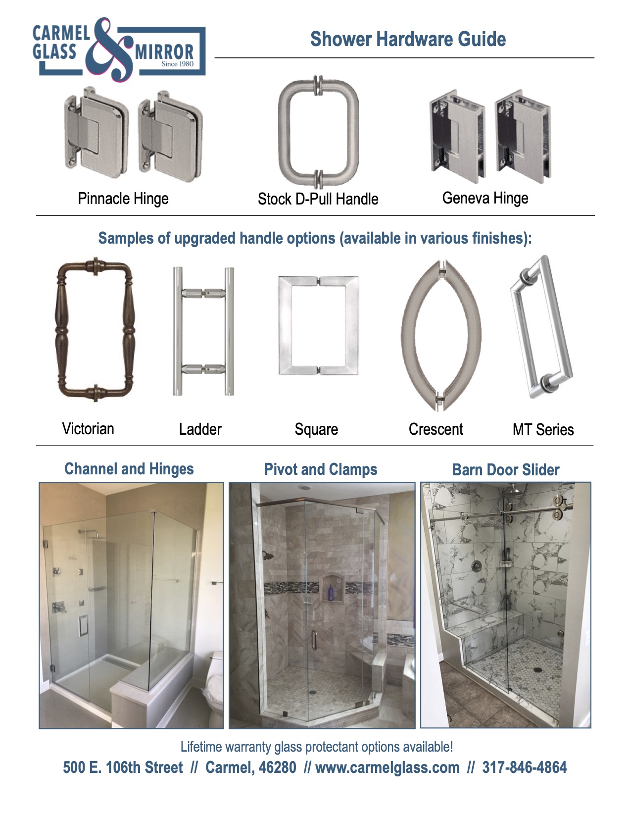 Shower Glass & Hardware Carmel Glass & Mirror