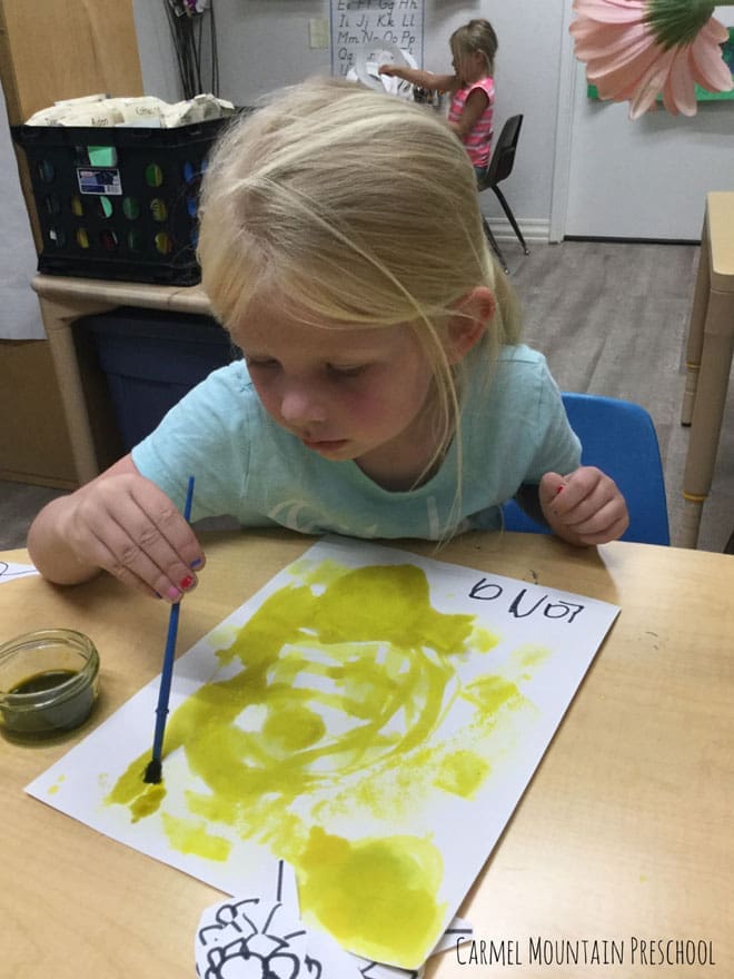 Watercolor Flowers Carmel Mountain Preschool