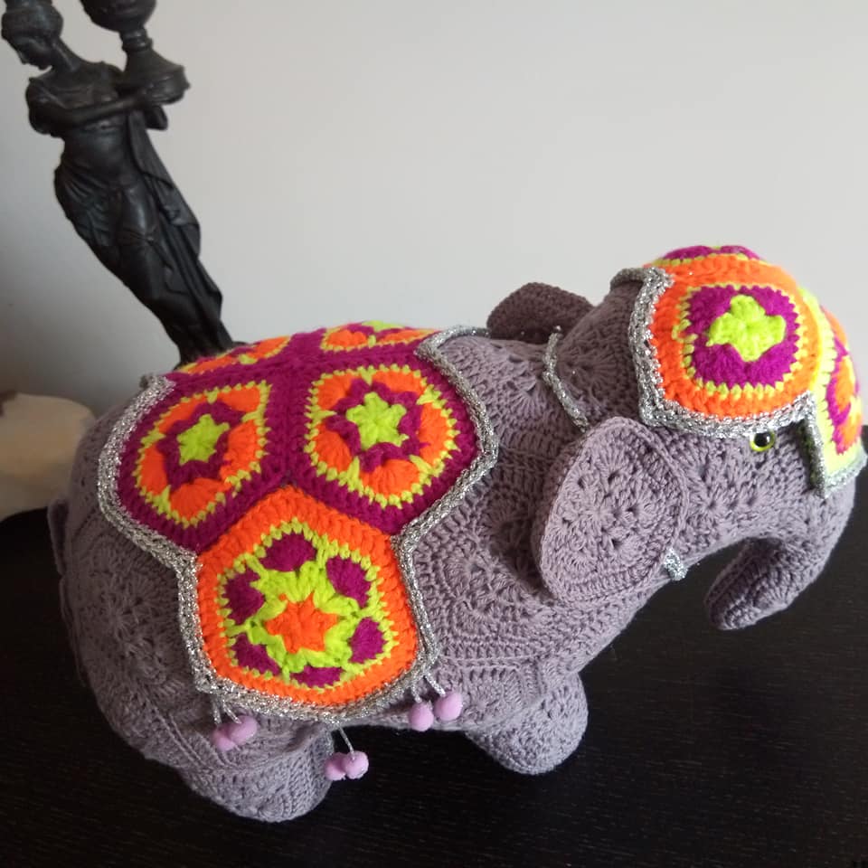 The African Flower Elephant Carmen Crochet