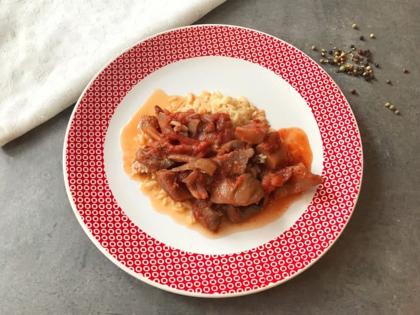 Ciuperci Pleurotus cu sos de roșii și orez integral Andreea Carmen Radu