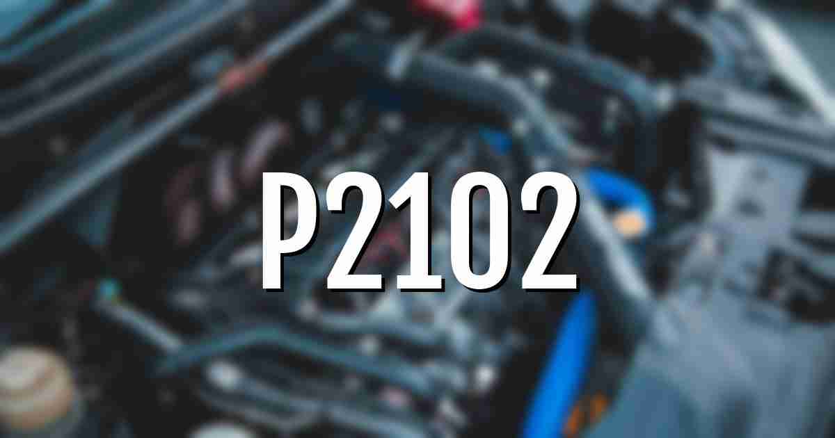 [SOLVED] P2102 Code: Low Throttle Control - Quick Fix Guide
