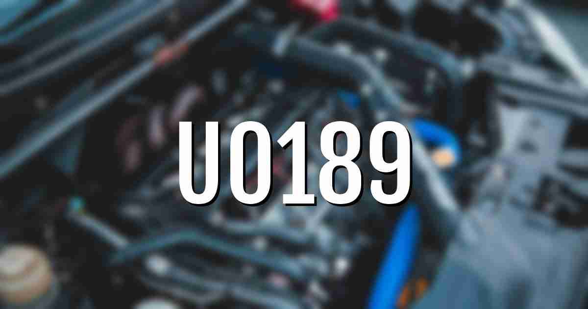 [SOLVED] U0189 Code: Fixing Lost Communication With Digital Disc Player