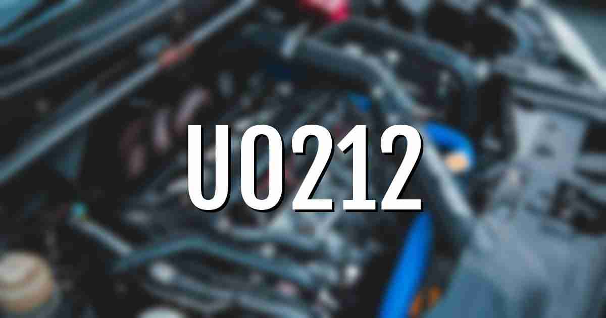 [SOLVED] U0212 Code: Fixing Lost Communication With Steering Column Module