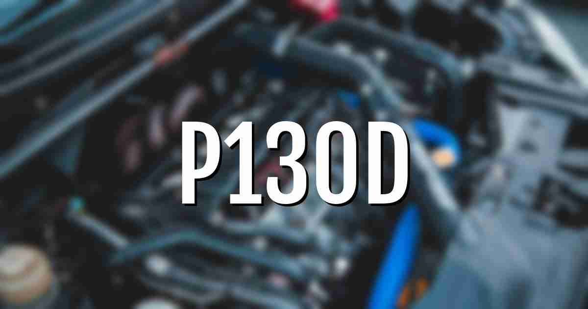 [SOLVED] P130D Code: Knock Control Combustion Performance - Fix Limited