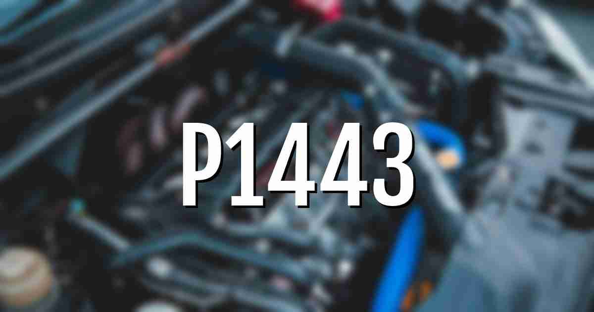 [SOLVED] P1443 Code Fix Low/No Flow In Evaporative Emission System