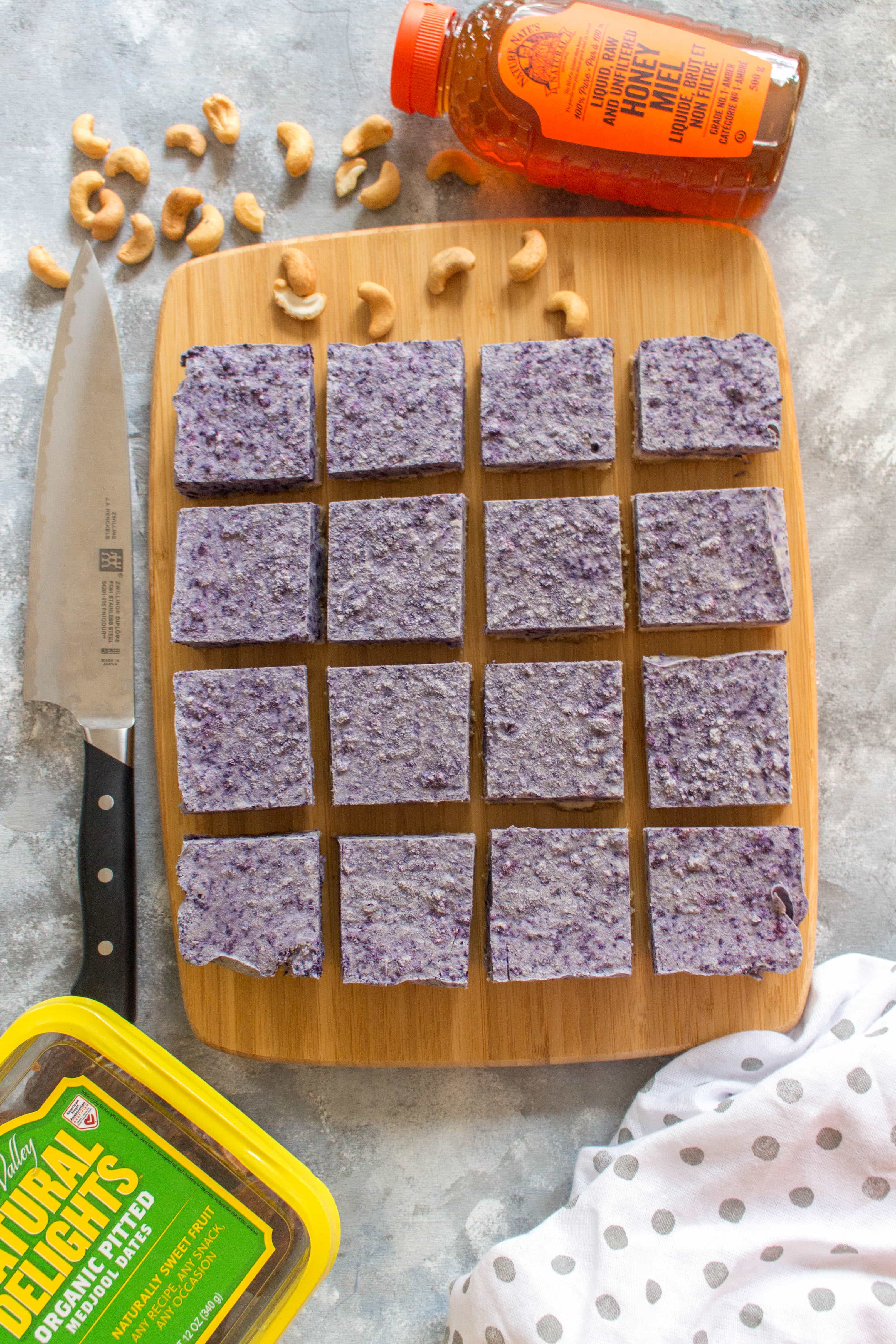 Healthy No Bake Blueberry Vanilla Cashew Bars Carmy Easy Healthy