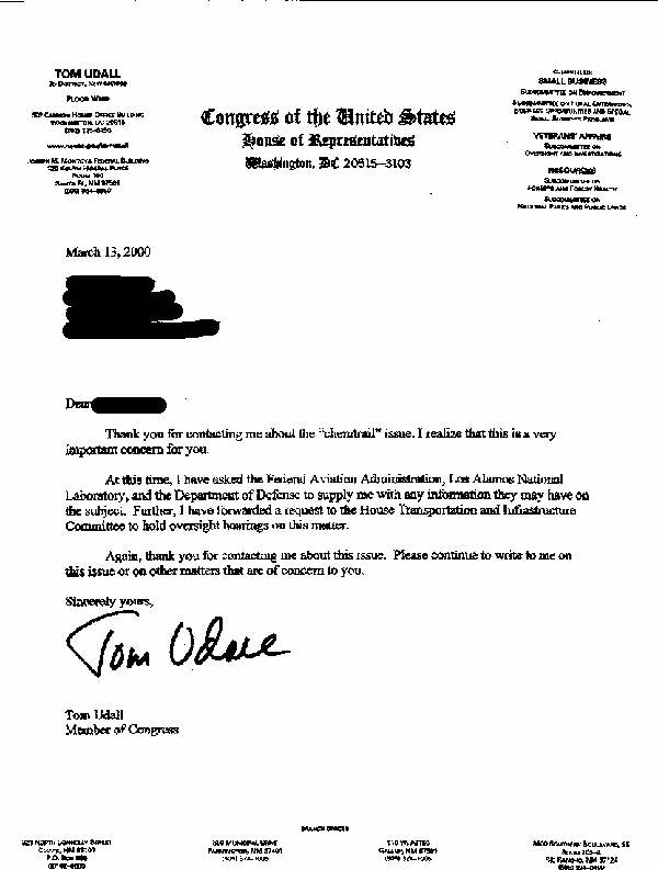 REPRESENTATIVE UDALL FAILS TO RESPOND Institute