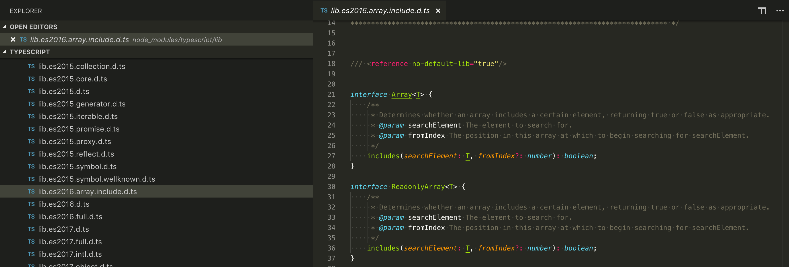TypeScript compiler options lib