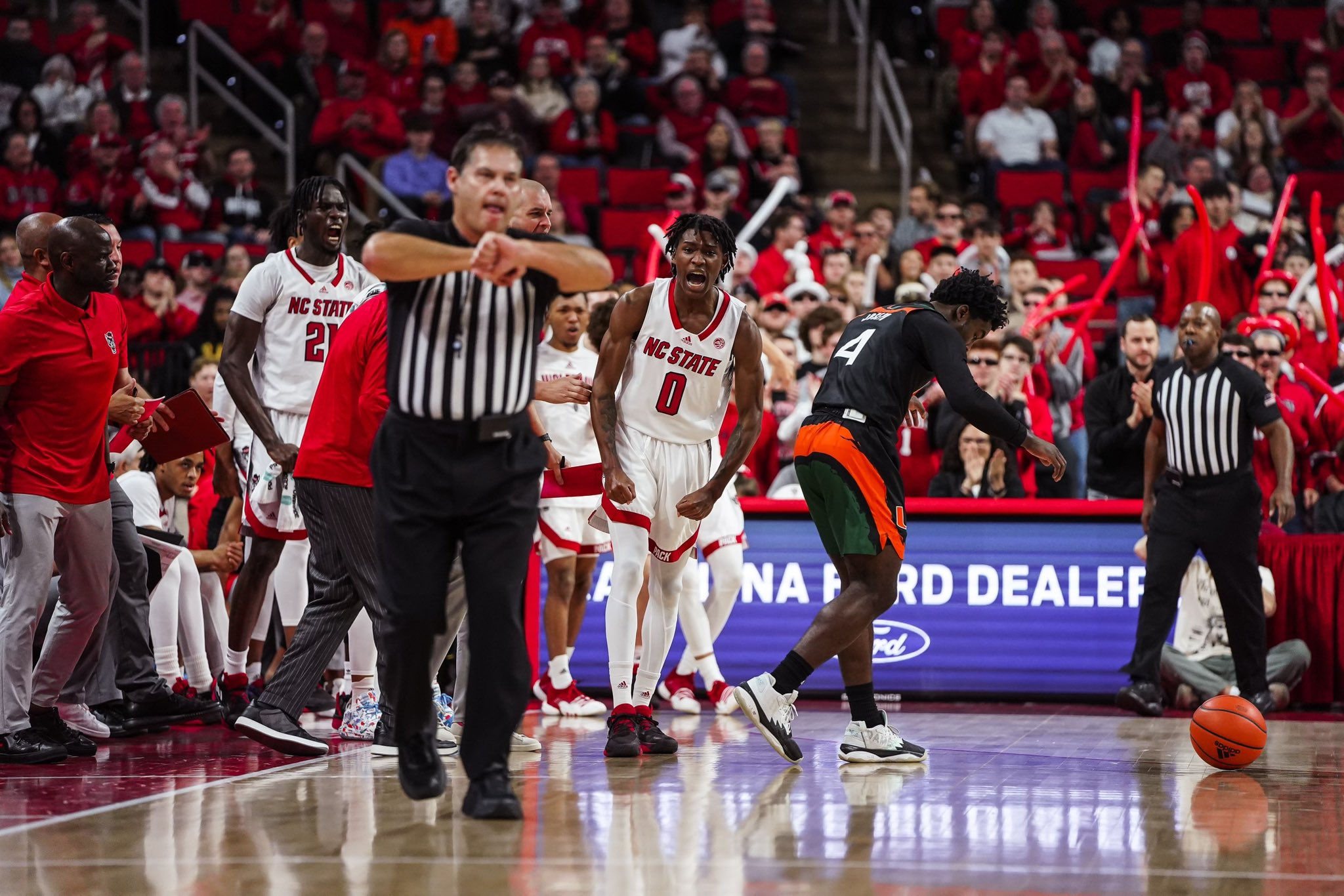 NC State Defeats 16th Ranked Miami, 8381 Carolina Blitz