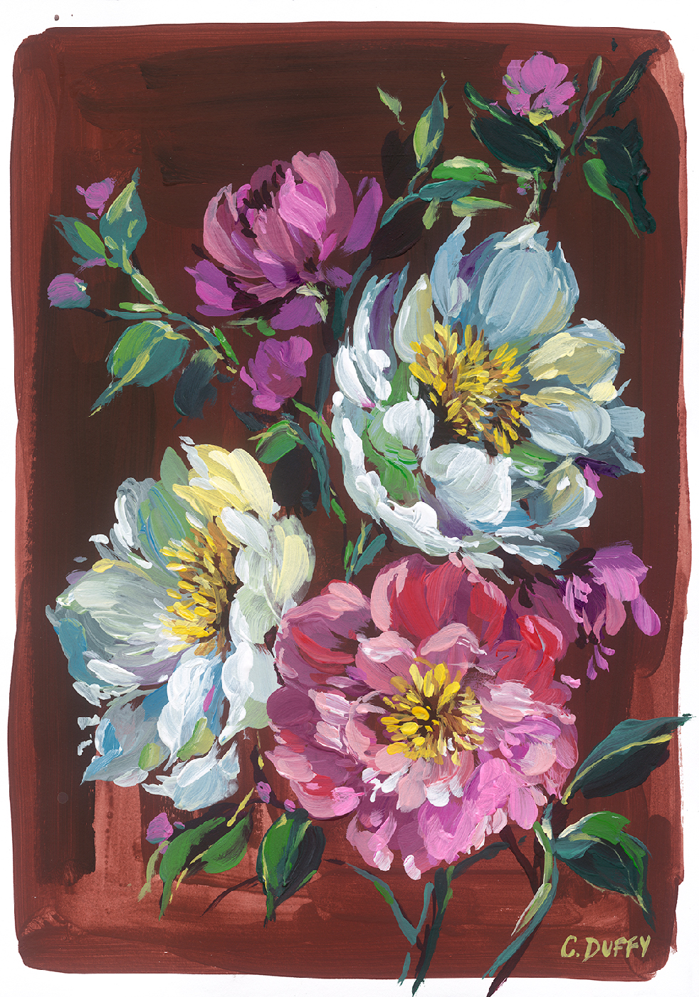 Wild Irish Roses Print Caroline Duffy Designs