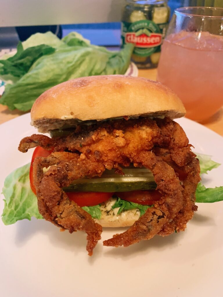 Fried Soft Shell Crab Sandwich! Fresh outta WANCHESE )