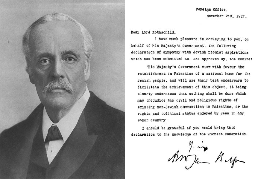 British Government to 'celebrate' centenary of the Balfour Declaration