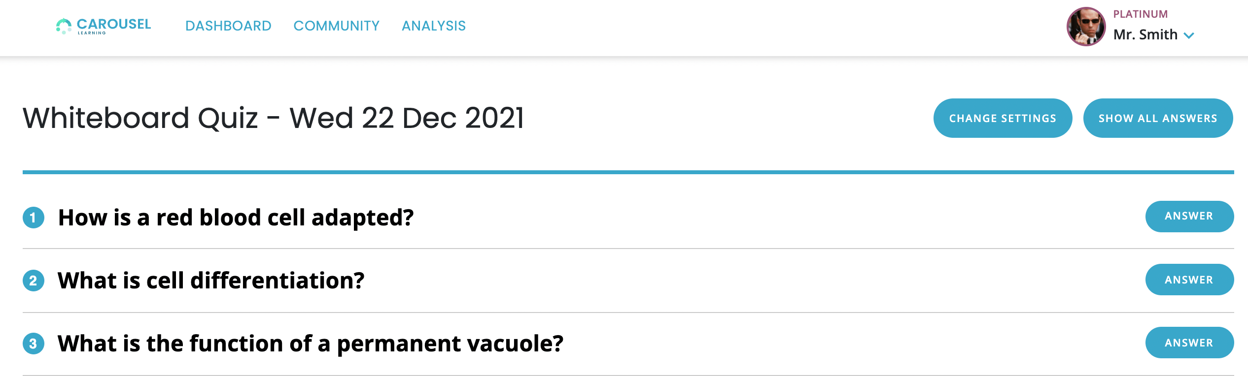 Whiteboard View Carousel Learning