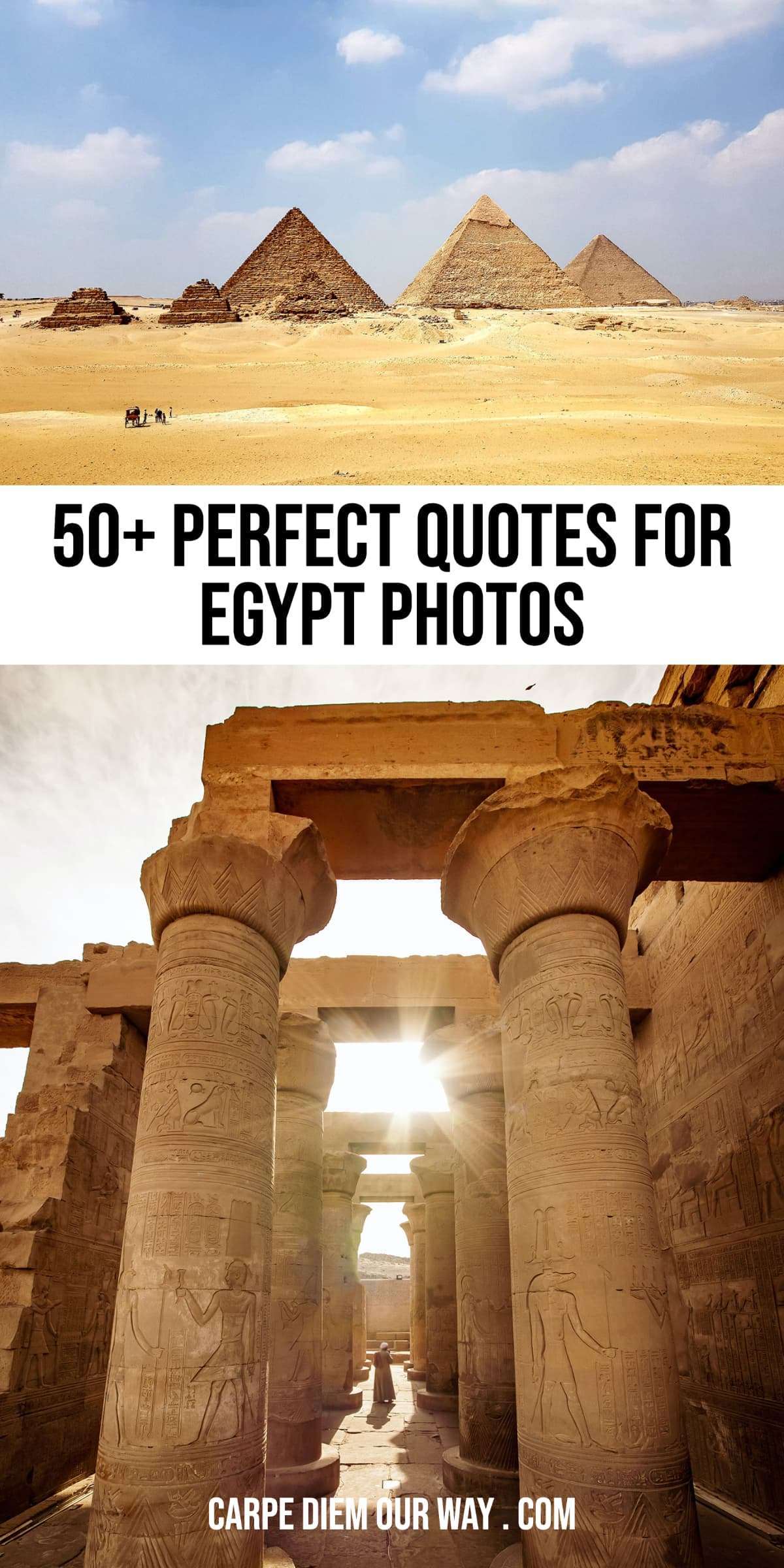 50+ Perfect Egypt Captions for Instagram Photos Carpe Diem OUR Way Travel