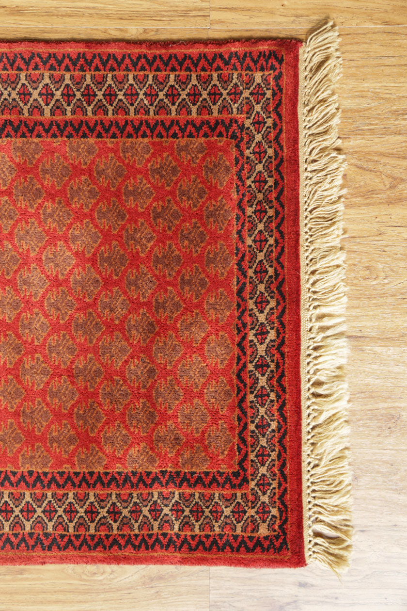 Hand made hand knotted wool runner with geometric design Call 98193 09474