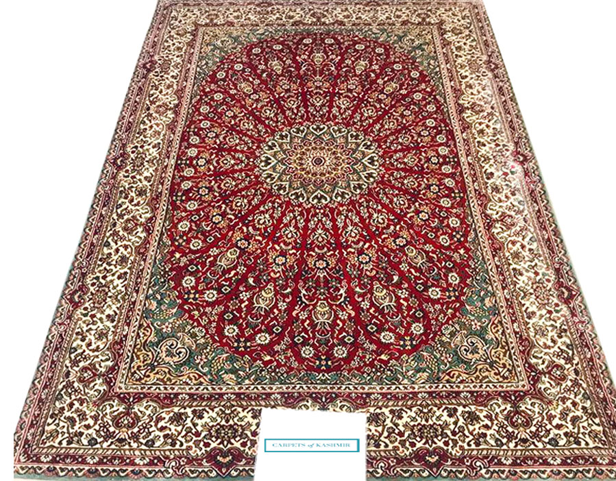 4 by 6 oriental coffee table rug from Carpets of Kashmir with free worldwide shipping