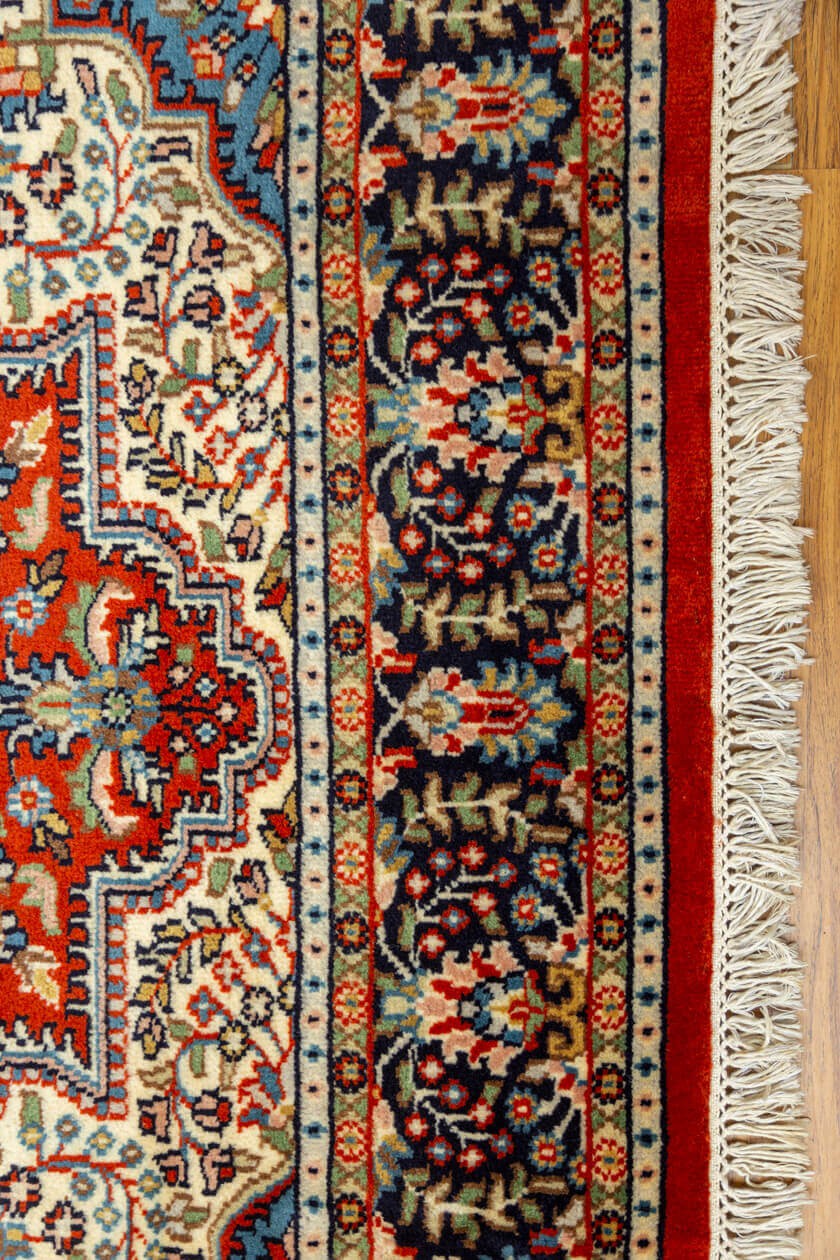 Luxury Kashmir oriental rug carpet for living and dining rooms