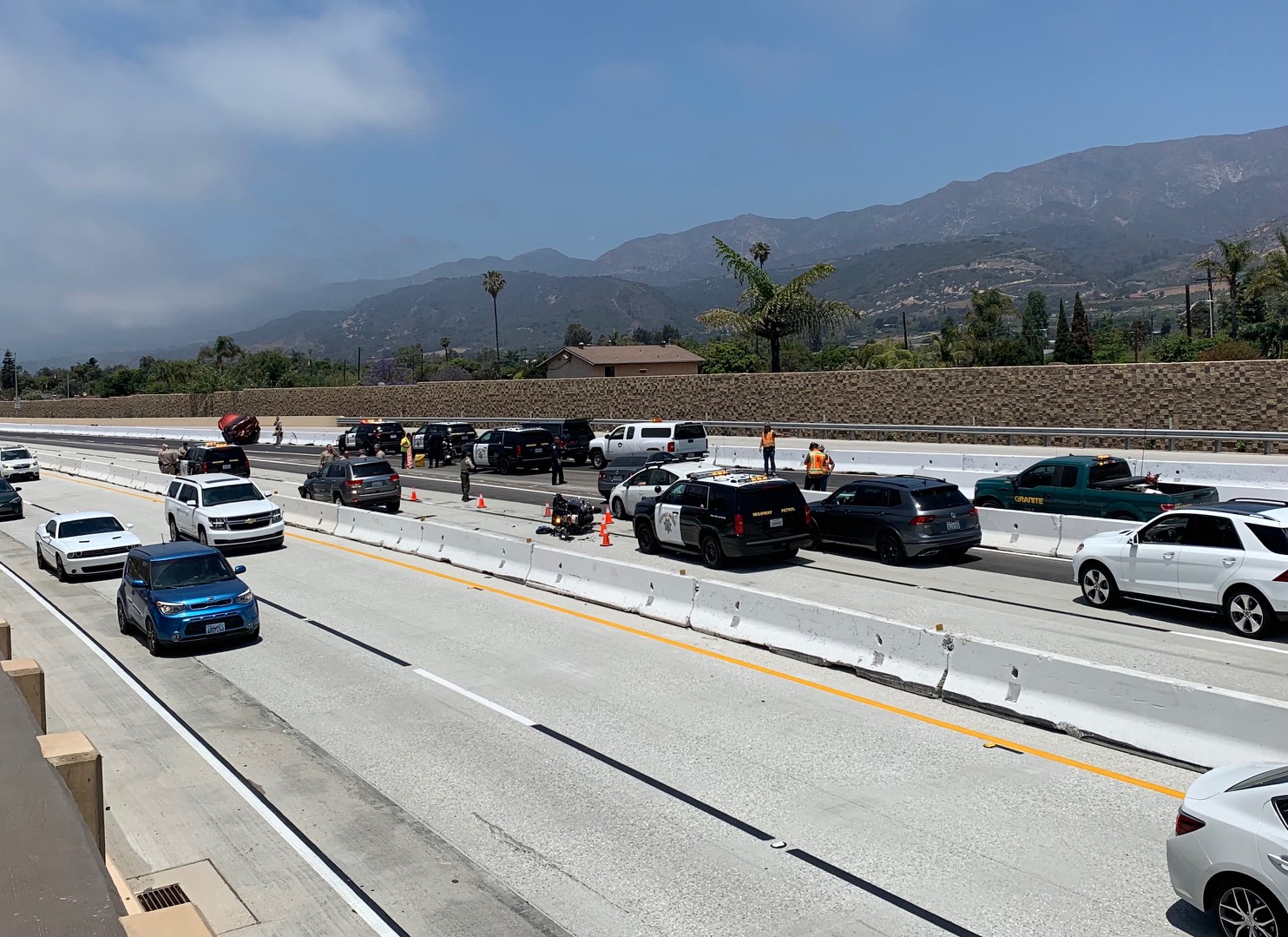 Highway Accidents Cause Major Traffic In Carpinteria City of Carpinteria