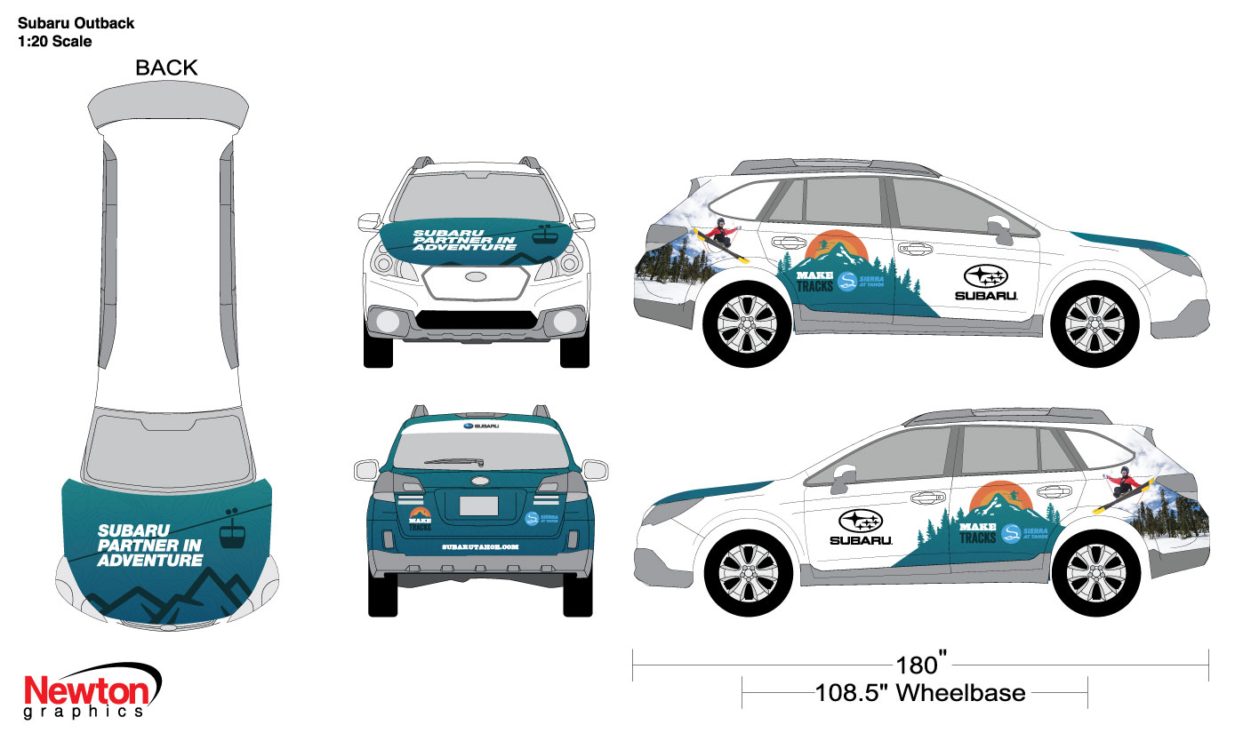 Sierra at Tahoe 2017/2018 Subaru Outback Wraps Car Protection Pro