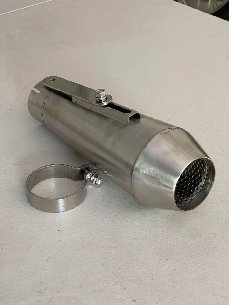 Reverse Cone 12" Brushed Stainless Shorty Megaphone for 2.5