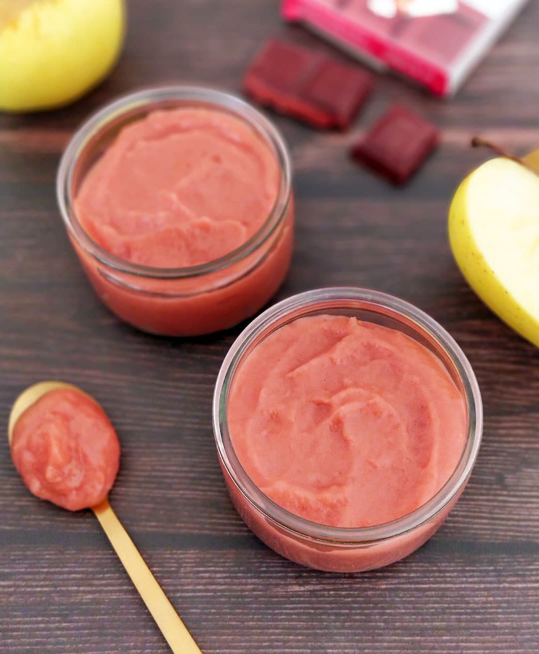 Compote pomme fraise Carrés Futés tablettes de fruits et de légumes