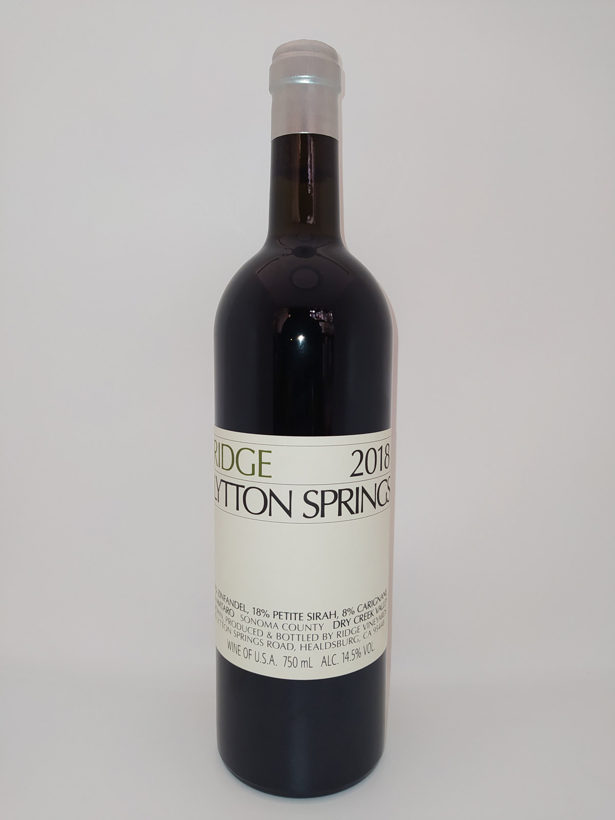 Ridge Lytton Springs 2018 — Carringtons Fine Wines