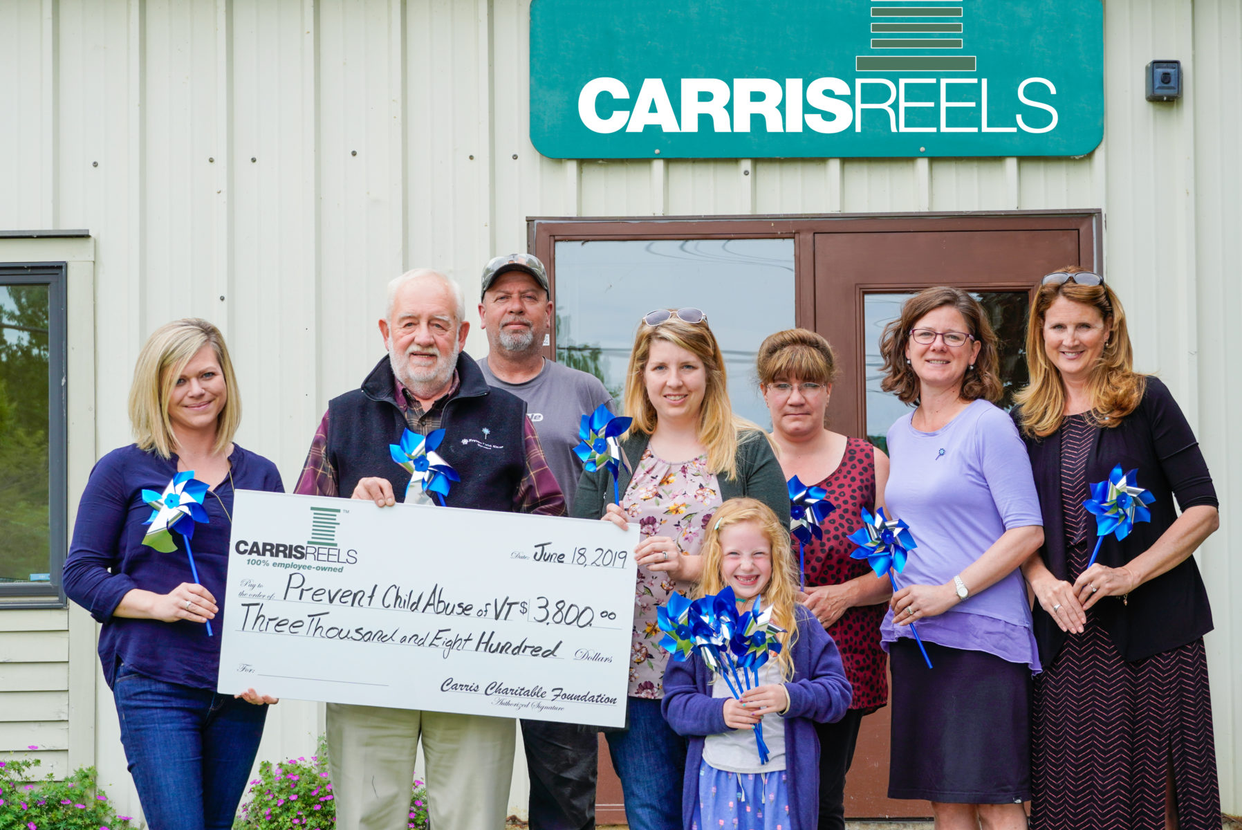 Carris Reels Supports Prevent Child Abuse Vermont Carris Reels, Inc.