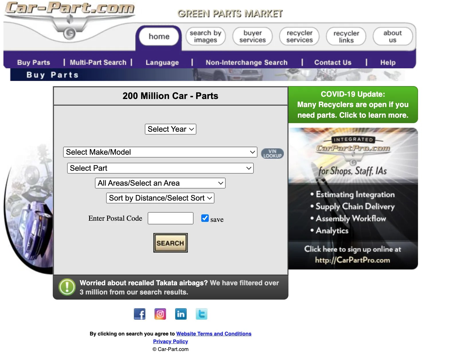Lugares donde venden partes de carros usados cerca de ti en USA