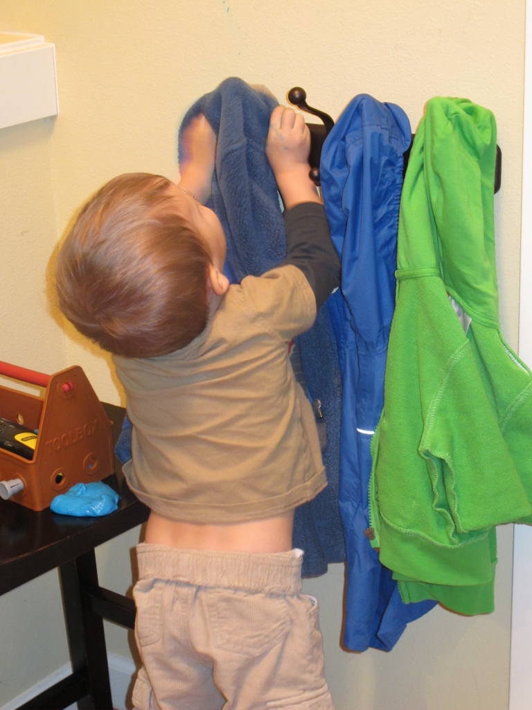 Integrate Montessori at Home with a Kid's Coat Rack!