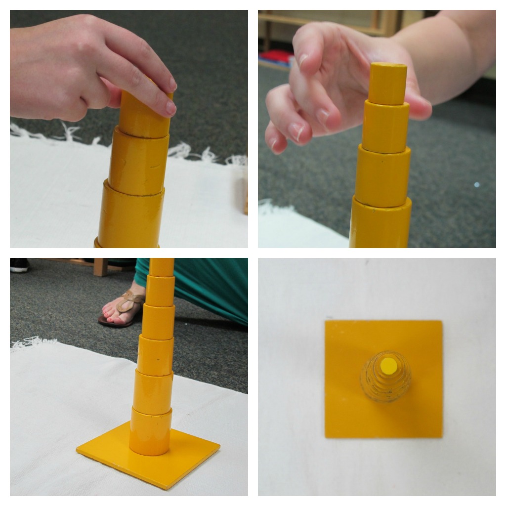 Montessori Sensorial Lesson Knobless Cylinders
