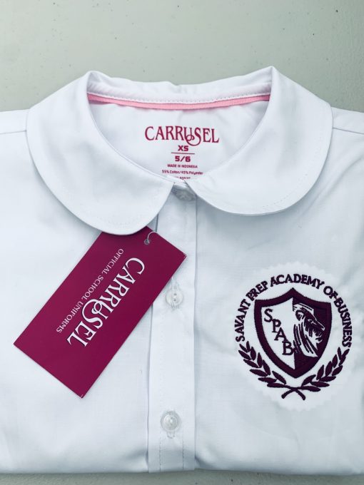 Savant Prep Academy Peter Pan Blouse Carrusel Uniforms and Embroidery
