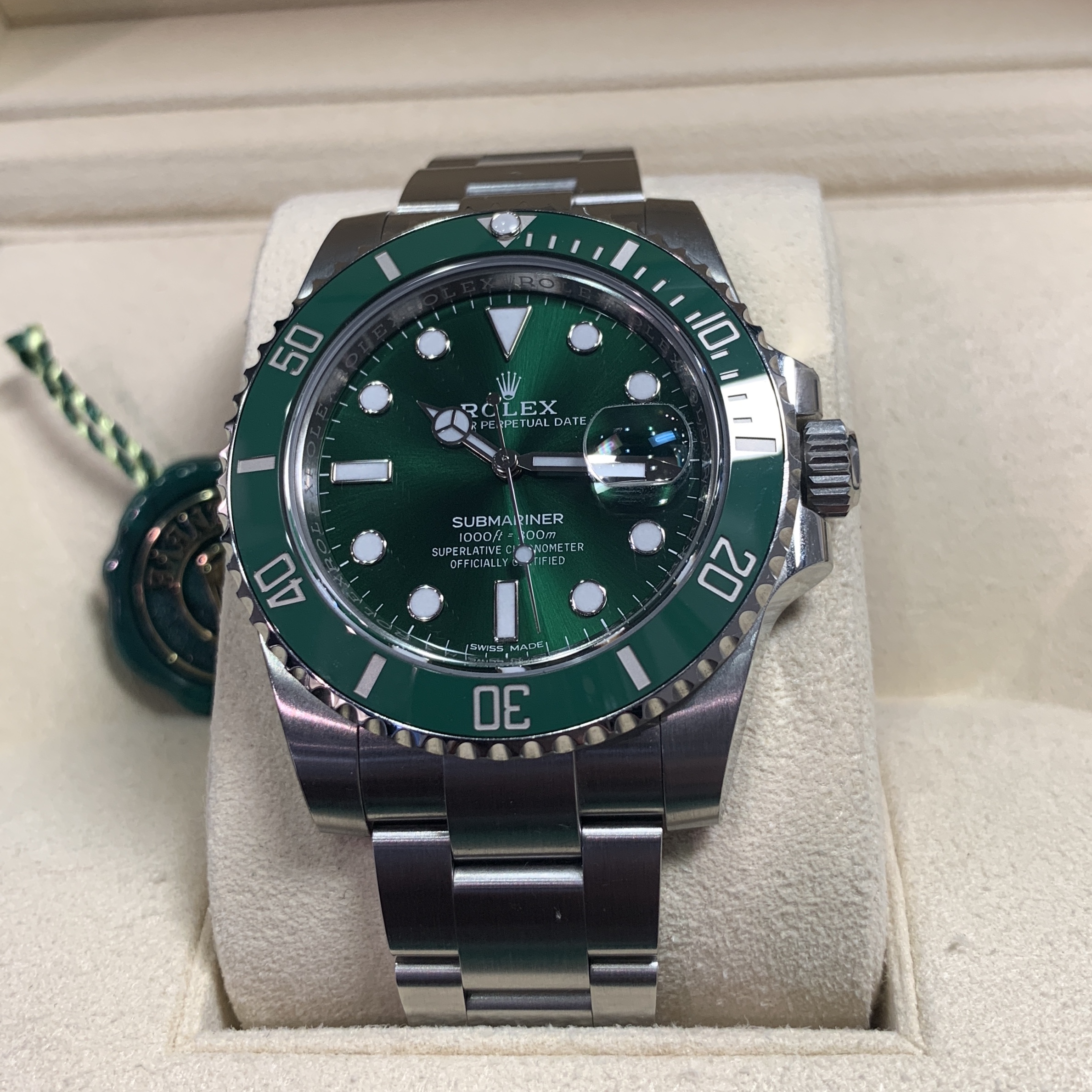 Rolex Hulk Submariner green dial and bezel 116610LV Carr Watches