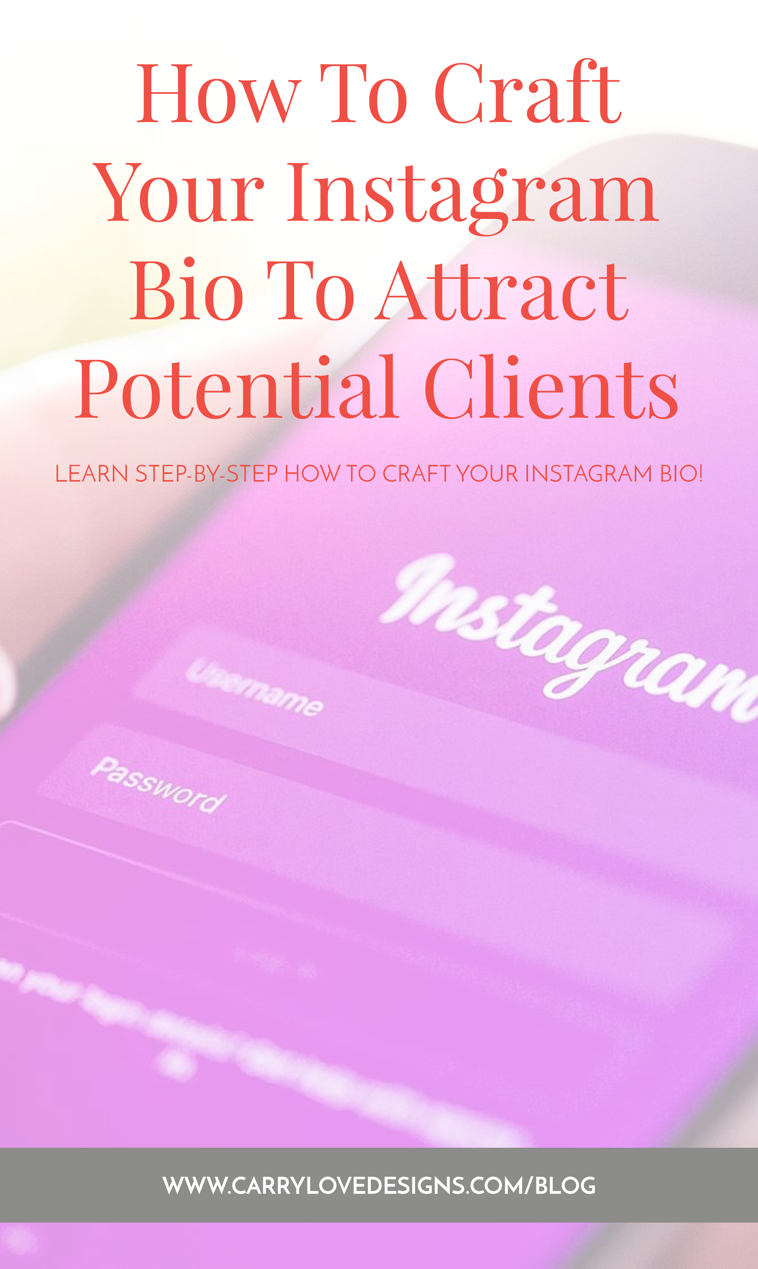 Carrylove DesignsHow To Craft Your Instagram Bio To