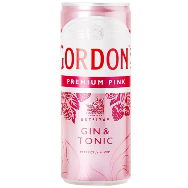 Gordons Premium Pink Gin & Tonic Can 250ml 6.4 vol CarryOut Letterkenny