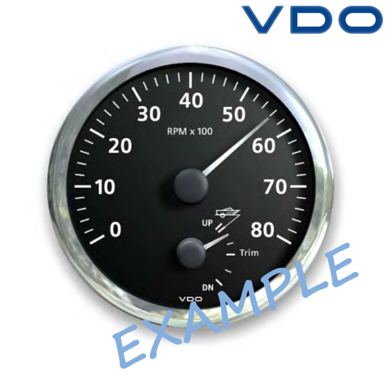 VDO Viewline Tachometer Marine Boat Gauge 10000 RPM 110mm 4" Black