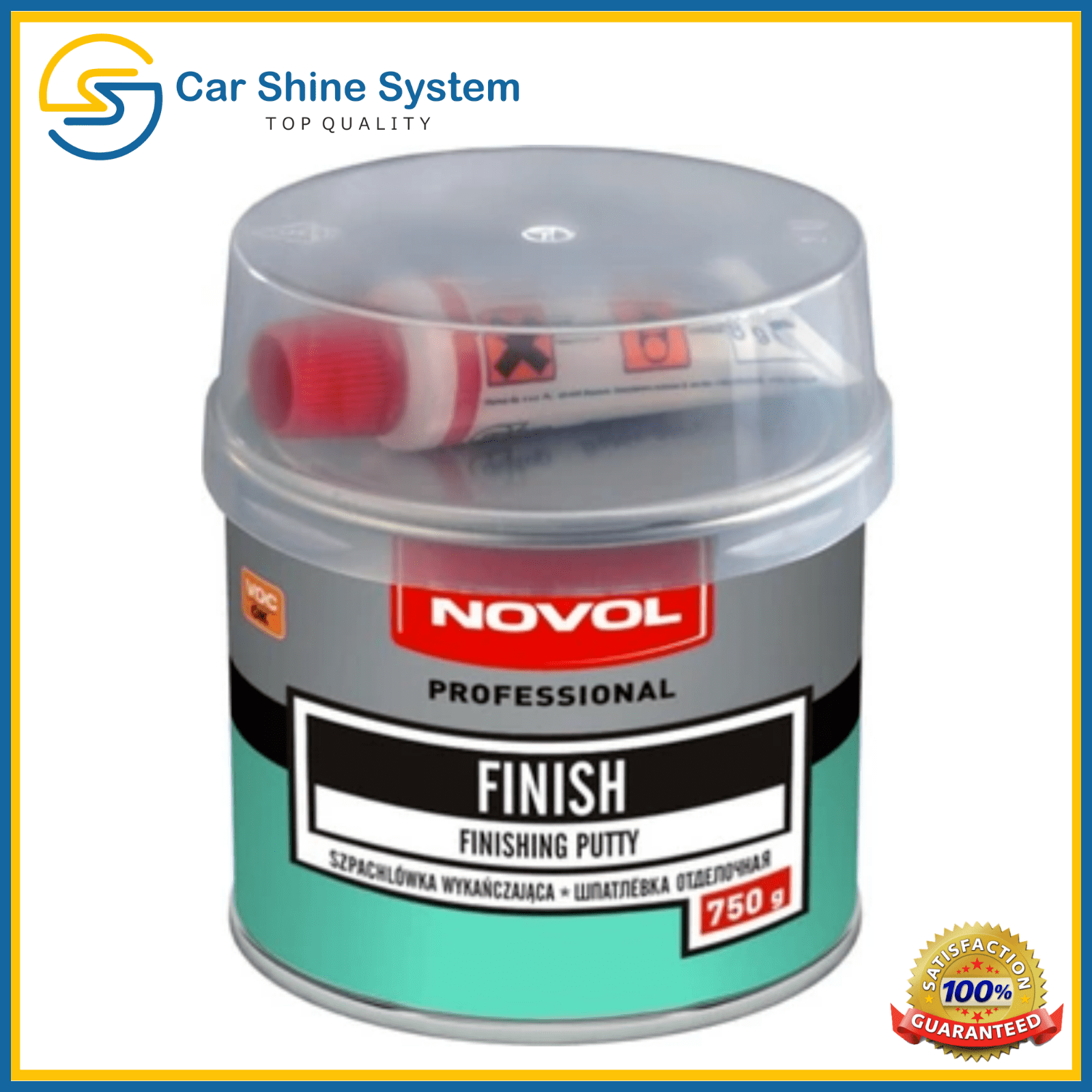 FINISH Body Filler Easy Sand Fine Car Finishing Putty 750g NOVOL Car