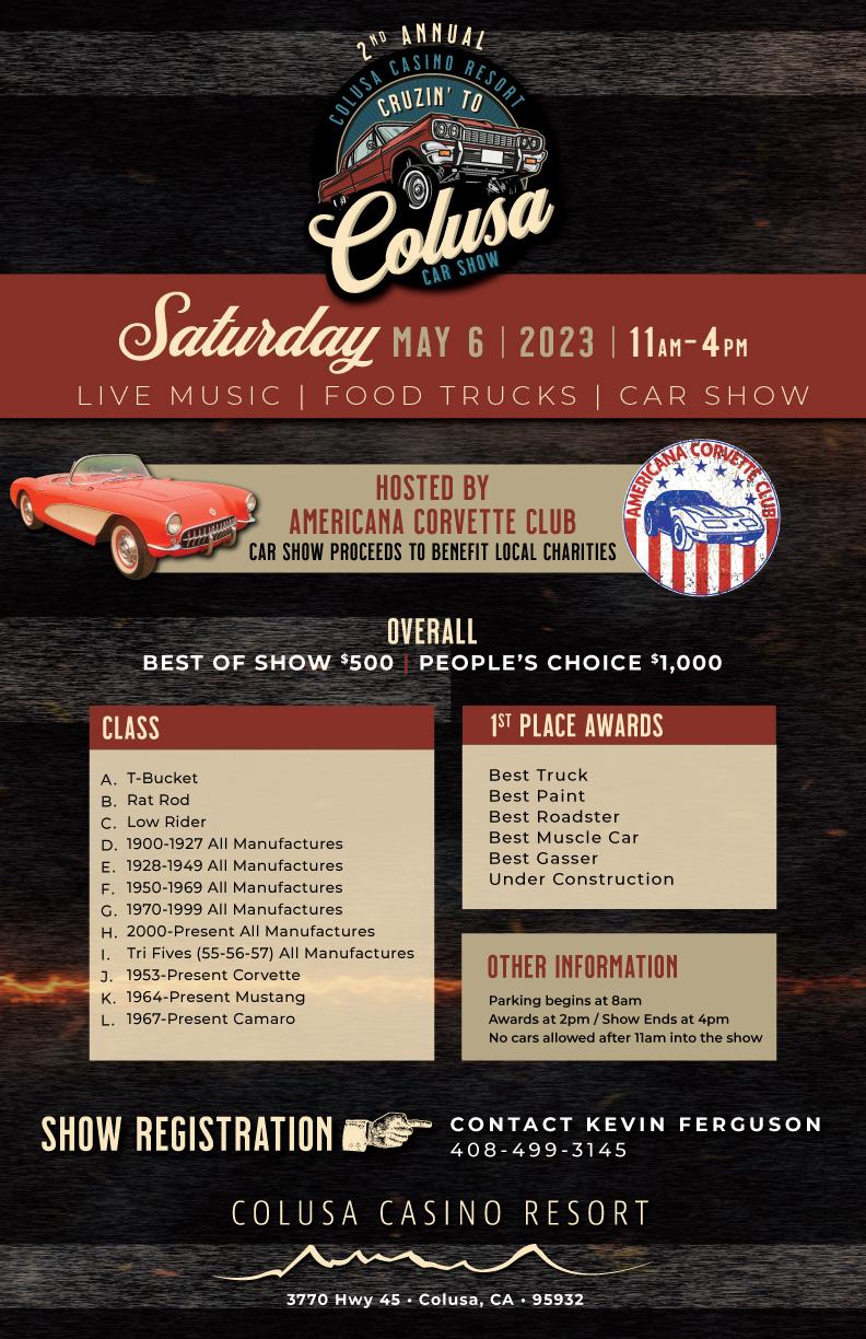 2ND annual Cruzin to Colusa car show Car Show Radar