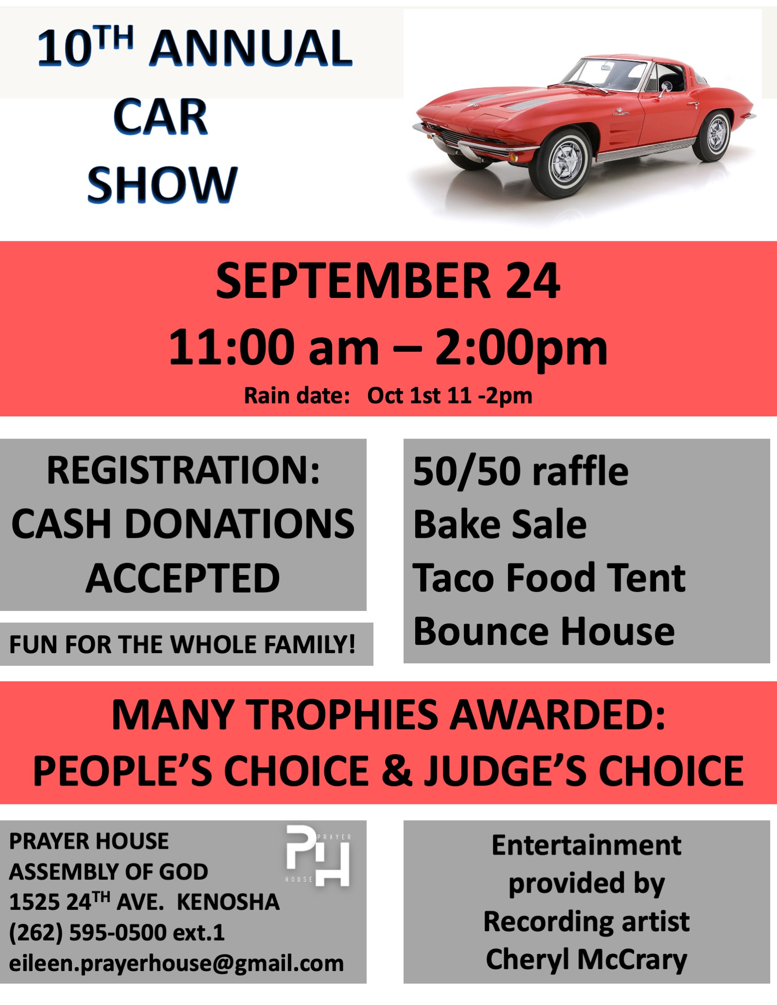 10th Annual Car Show Sunday, September 24 11am 2pm Car Show Radar