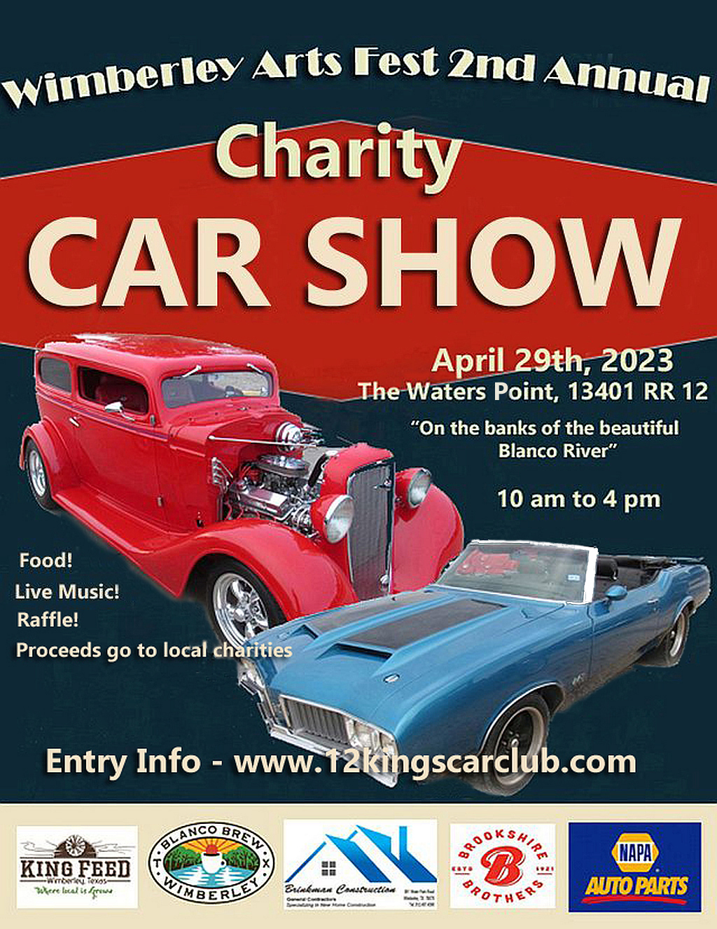 2nd Annual Wimberley Arts Fest Charity Car Show Car Show Radar