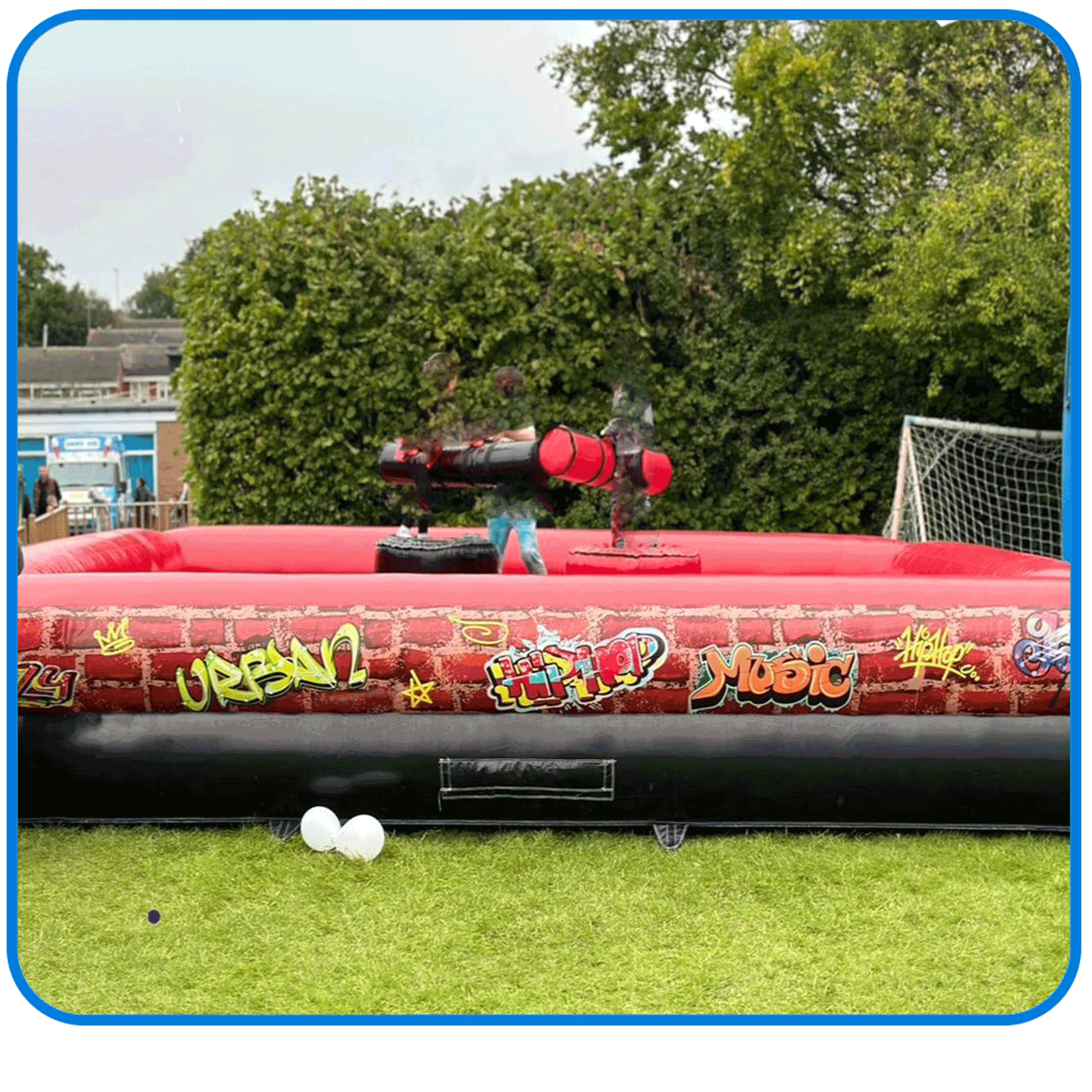 Inflatable Graffiti Gladiator Duel Carsons Castles Bouncy Castle