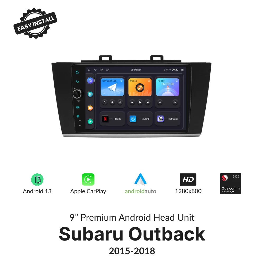 Subaru Outback 2015-2018 | 9” Wireless CarPlay Android Head Unit – Car