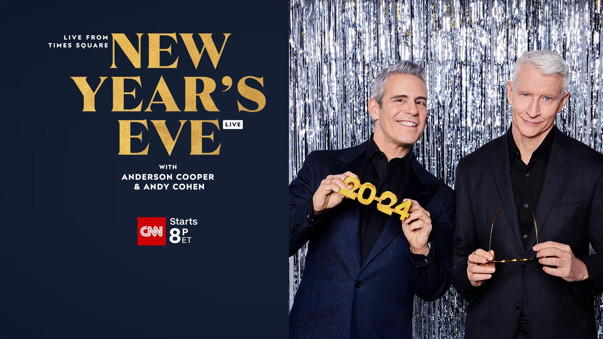 CNN New Year’s Eve 2024 Anderson Cooper + John Mayer cat bar