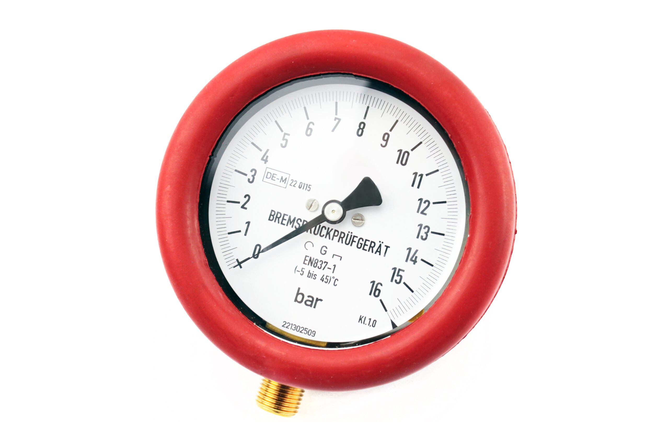 Manometer 16 bar, einfach, inkl. Ersteichung, DAkkSKalibrierung und