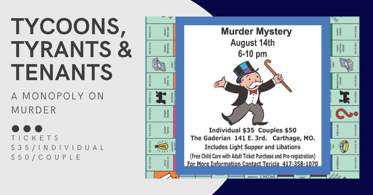 Murder Mystery; Tycoons, Tyrants, and Tenants Carthage News Online